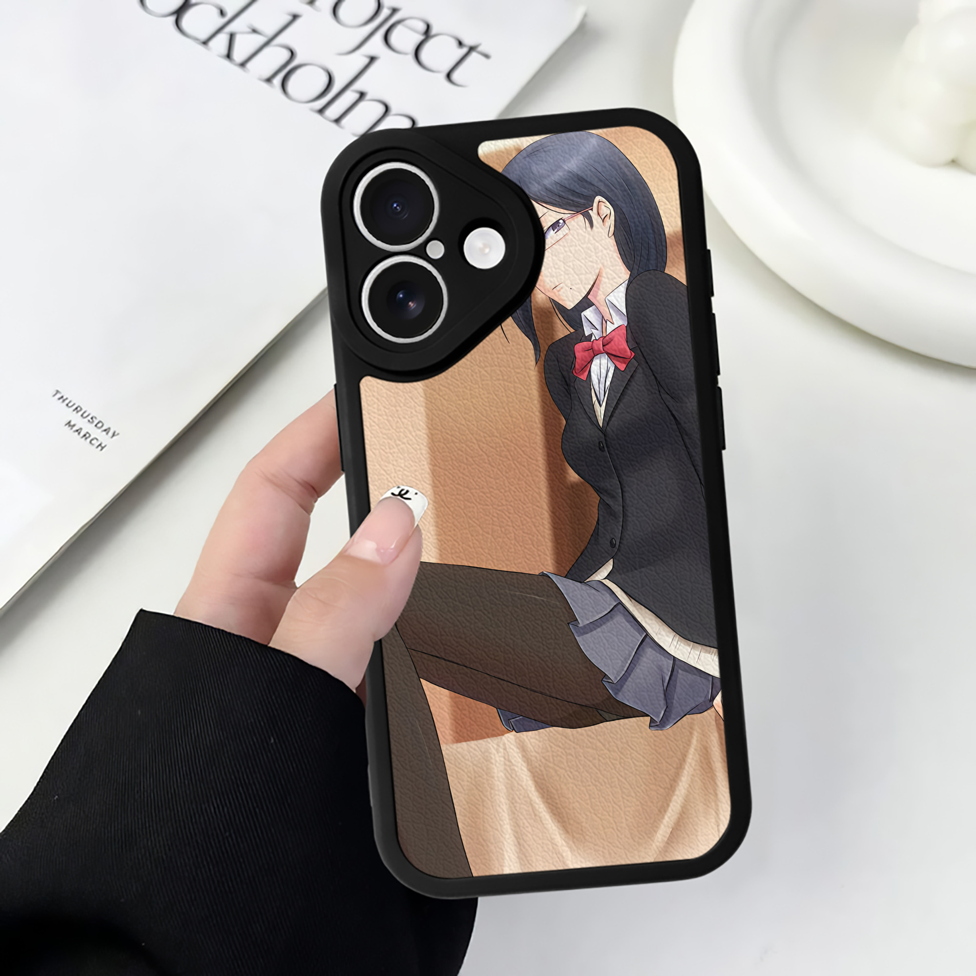 （画像用） ハイキュー!! Haikyu!! 【iPhone 16シリーズ対応】シリコンスマホケース（レザー調） 材質：シリコン